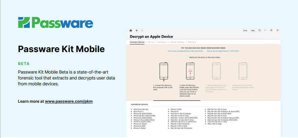 Passware Kit Mobile 2021.3.0版本更新发布|弘德商城_公共安全产品网