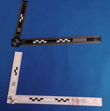 30x15厘米双面黑白折角尺（5把/包）PVC折角比例尺