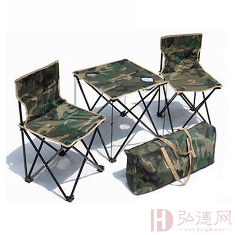 酷龙达 户外迷彩折叠桌椅三件套 CLDY-03