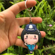 警察橡胶钥匙扣-交警卡通钥匙扣创意软胶礼品挂件