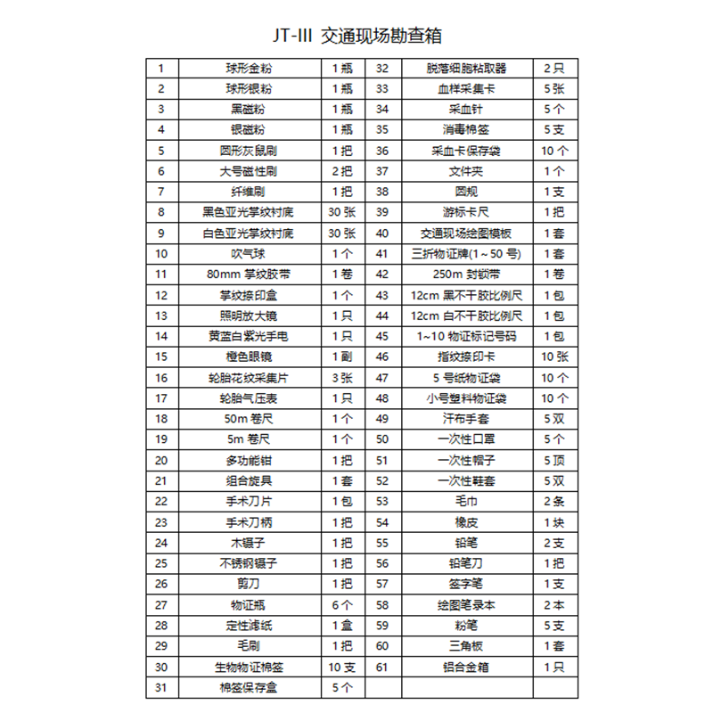 JT-I交通事故现场勘查箱勘查包