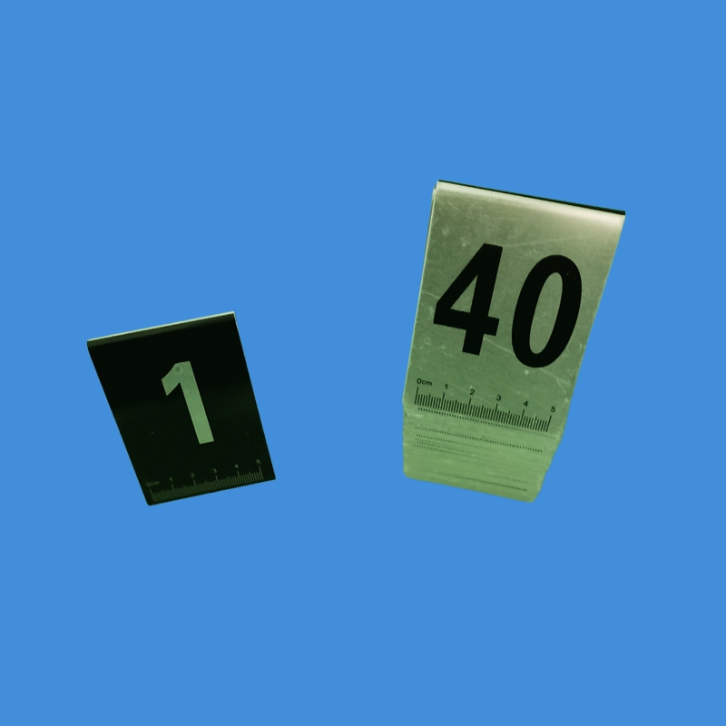 合页式物证牌物证标识牌标记牌标志牌黄色ABS带一字L型比例尺黑白双面金属铝制物证方位指北