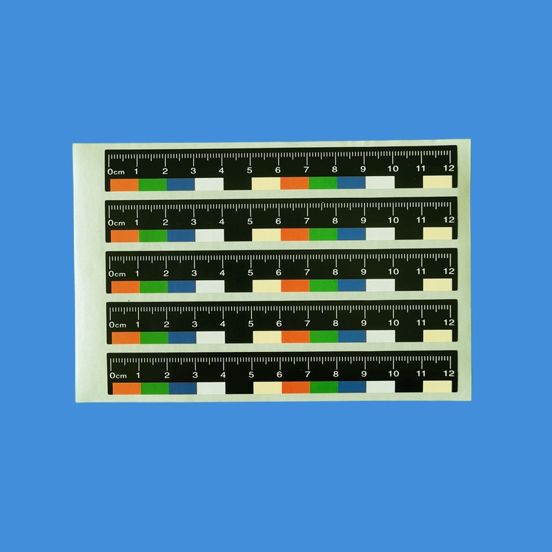 6cm12cm30cm不干胶比例尺刑事照相不干胶比例尺黑白双色彩色不干胶比例尺本荧光可移比例尺卷