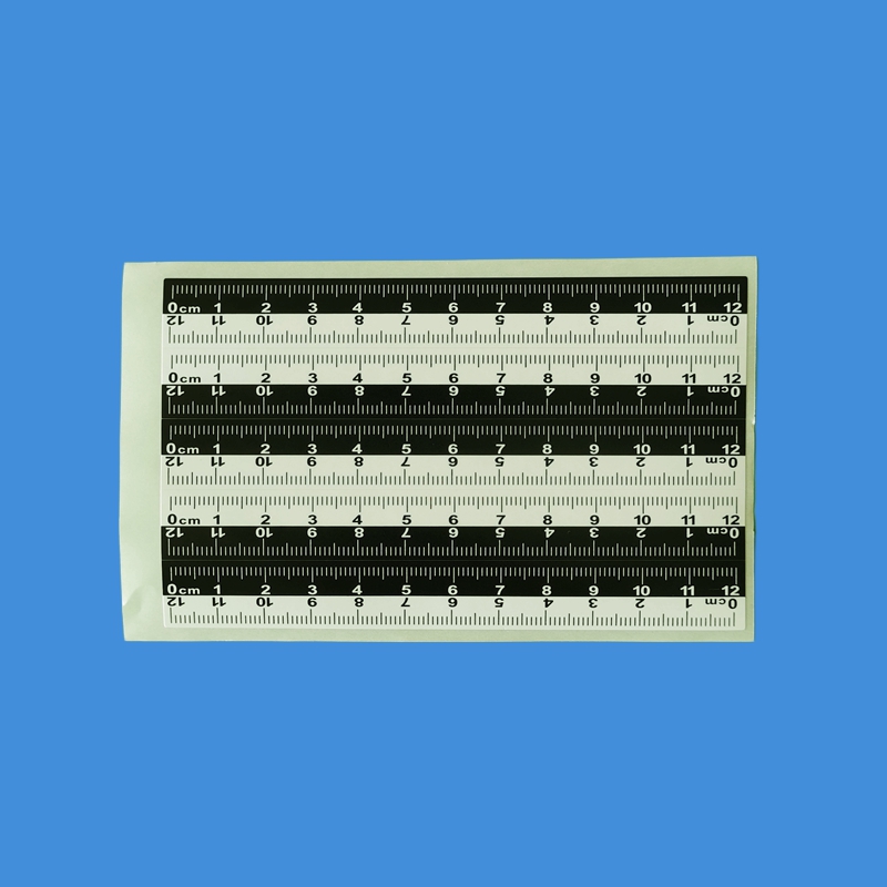 6cm12cm30cm不干胶比例尺刑事照相不干胶比例尺黑白双色彩色不干胶比例尺本荧光可移比例尺卷