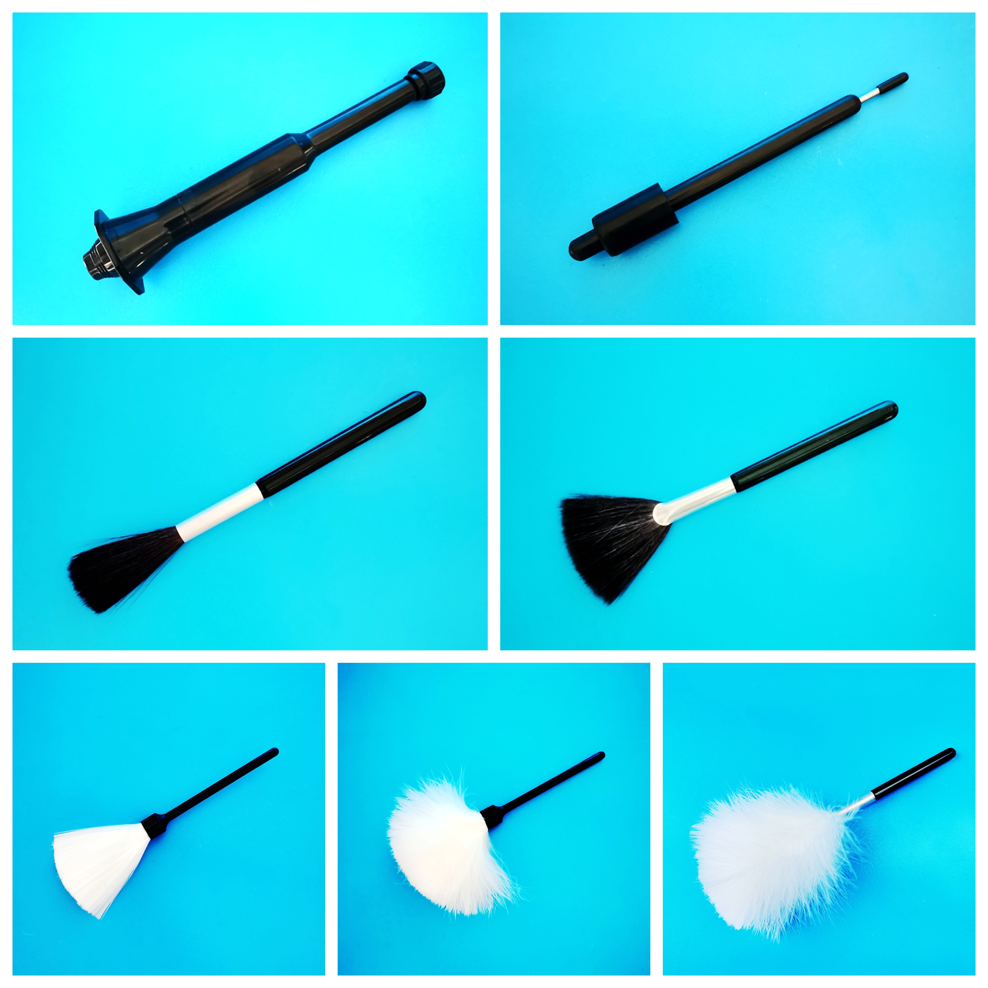 磁性刷：大磁铁，高磁性，吸力强，磁穗长，灰鼠刷：刷毛柔软且富有弹性