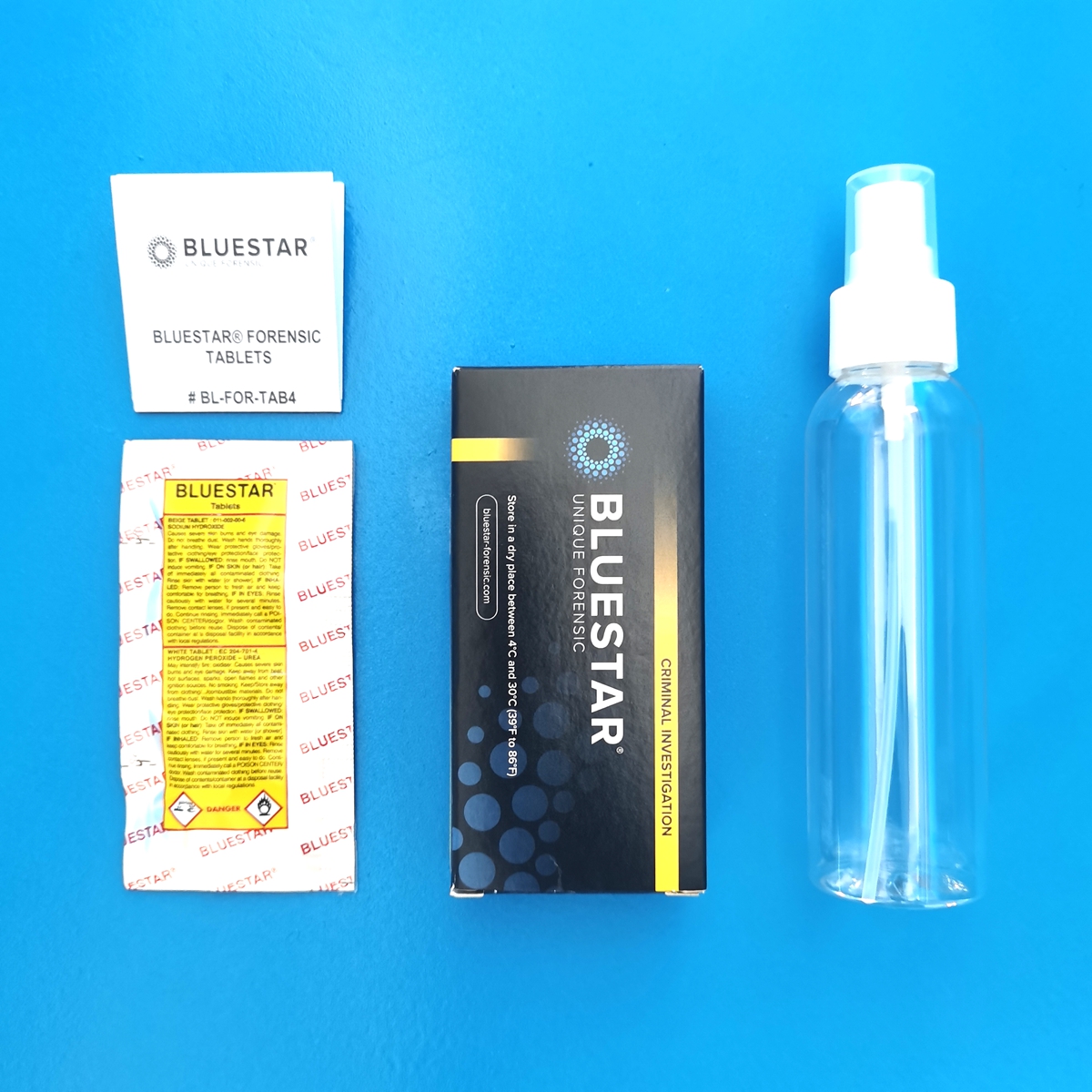 蓝星血迹显现试剂原装进口bluestar蓝星蓝影潜血试剂鲁米诺改良