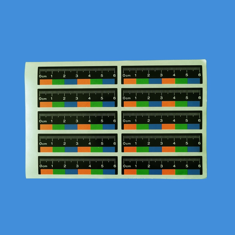 6cm12cm30cm不干胶比例尺刑事照相不干胶比例尺黑白双色彩色不干胶比例尺本荧光可移比例尺卷