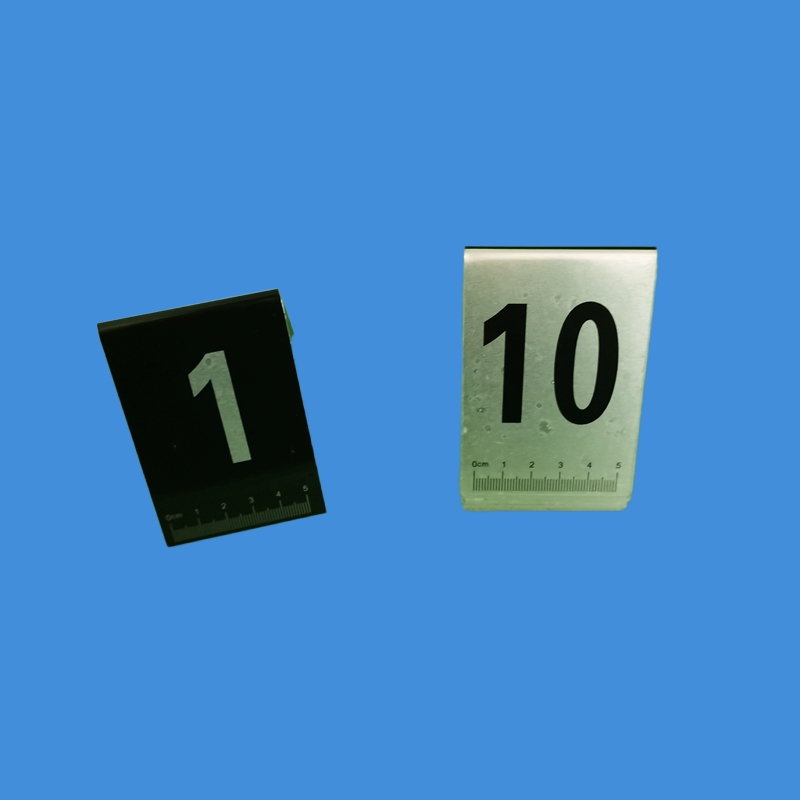 合页式物证牌物证标识牌标记牌标志牌黄色ABS带一字L型比例尺黑白双面金属铝制物证方位指北