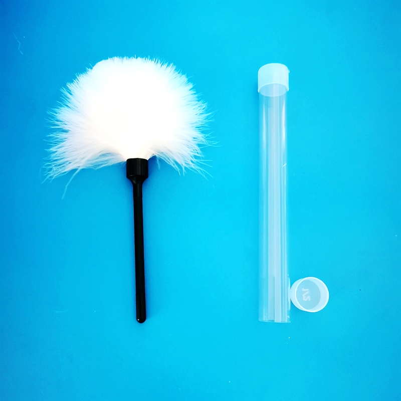 大号磁性指纹刷小号磁性指纹刷磁粉刷圆形灰鼠毛指纹刷扁形纤维指纹刷羽毛刷马拉鹳毛刷大磁笔