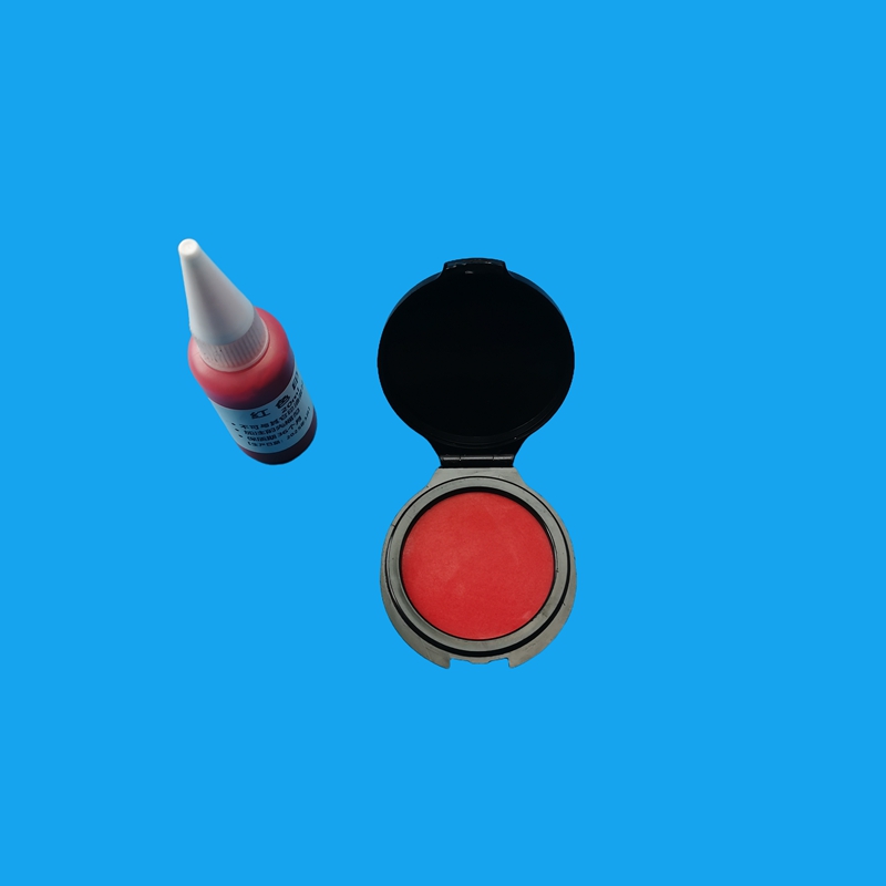 高分子红色指纹捺印盒单指印