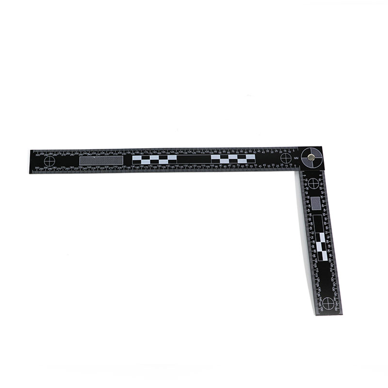 30x15厘米双面黑白折角尺（5把/包）PVC折角比例尺