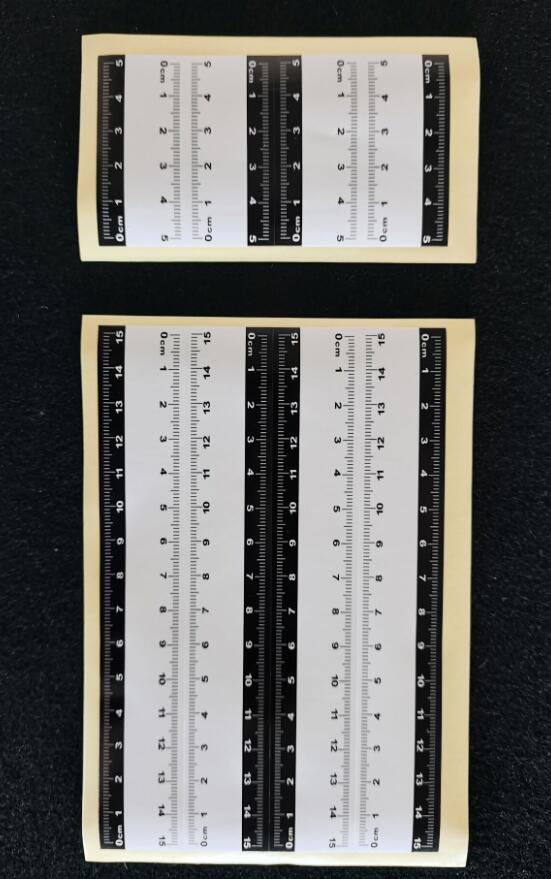 5cm黑白不干胶比例尺 双色比例尺 可写字比例尺 维一标识比例尺