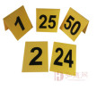 合页式塑料物证牌(号码1-50) 折叠式黄色物证标记牌