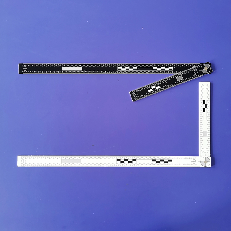 45x18厘米双面黑白直角比例尺（5把/包） 直角PVC比例尺