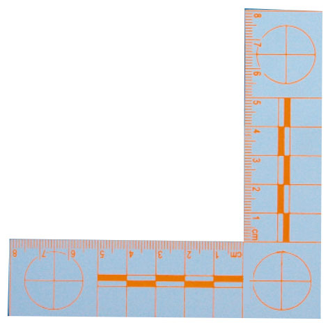 8x8厘米橙色直角荧光比例尺（10把/包）
