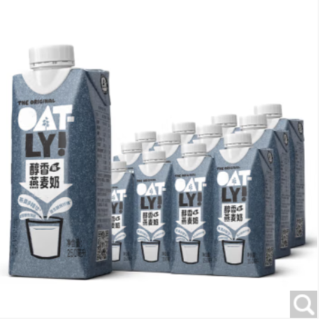 17100积分兑换| OATLY噢麦力 醇香燕麦奶植物蛋白饮料谷物早餐奶 250ml*18 整箱装