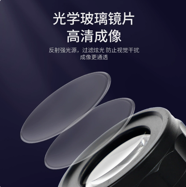 德皓10倍高清放大镜可调焦距带LED紫灯充电带刻度测量板
