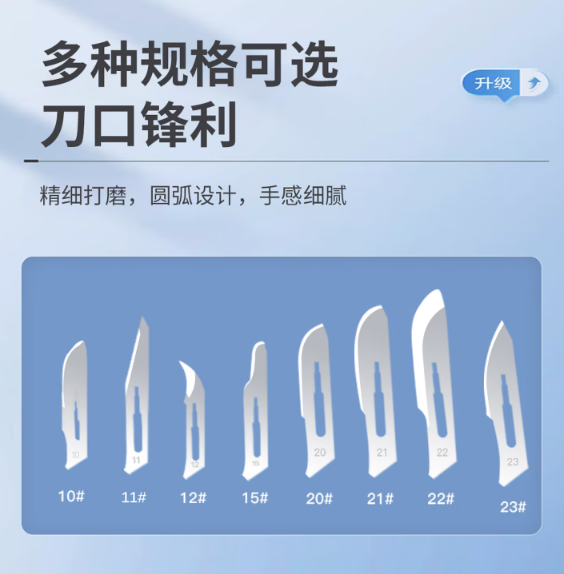 法医专用-不锈钢手术刀片  10片/包 10号 11号 12号 15号 20号 21号 22号 23号