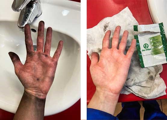 De-Wipe 消防去污洗消湿巾 专为火灾后高效洁肤研制 可有效清除致癌毒素和有害污染物 不含酒精 可生物降解 绿色环保