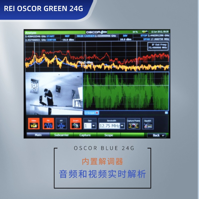 美国REI OGR24全频反窃听分析仪(OSCOR Green)可疑无线信号搜索仪 无线信号分析仪 反窃听窃视侦查