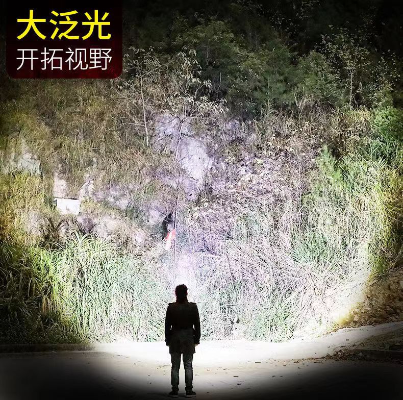 八核超亮自行车前灯 头戴式防水户外山地骑行光源（包邮）