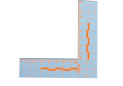  8x8厘米橙色直角荧光比例尺