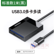 绿联 USB3.0读卡器多合一 支持SD/TF/CF/MS型相机行车记录仪监控内存卡手机存储卡 多卡多读 1米