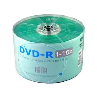 铼德(ARITA) e时代系列 DVD+R 16速4.7G 空白光盘/光碟/刻录盘 桶装50片