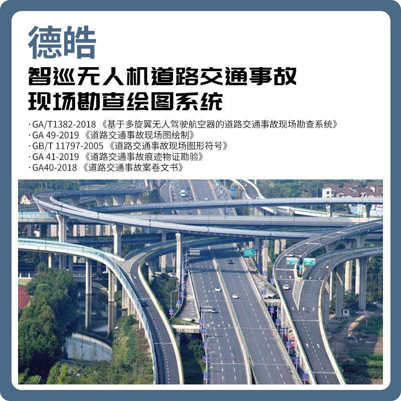 【德皓】智巡无人机道路交通事故现场勘查绘图系统