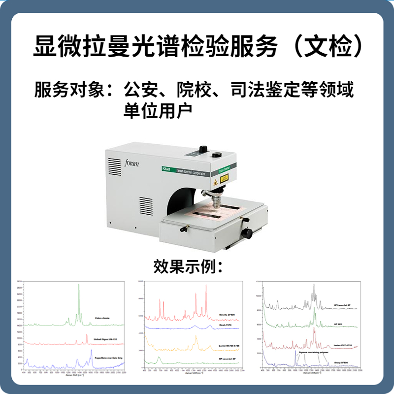 显微拉曼光谱检验服务（文检）