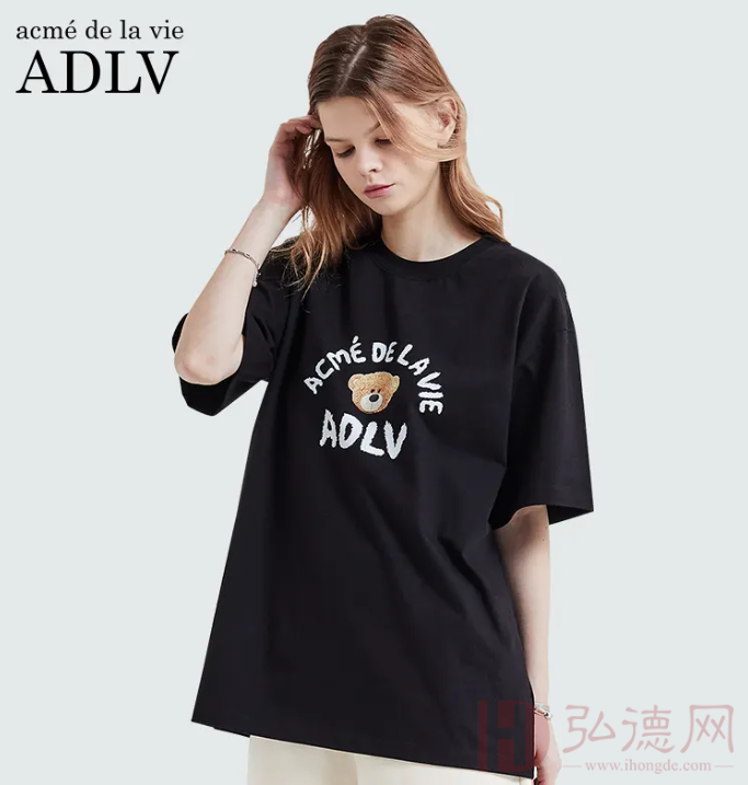 韩国ADLV短袖小熊情侣T恤